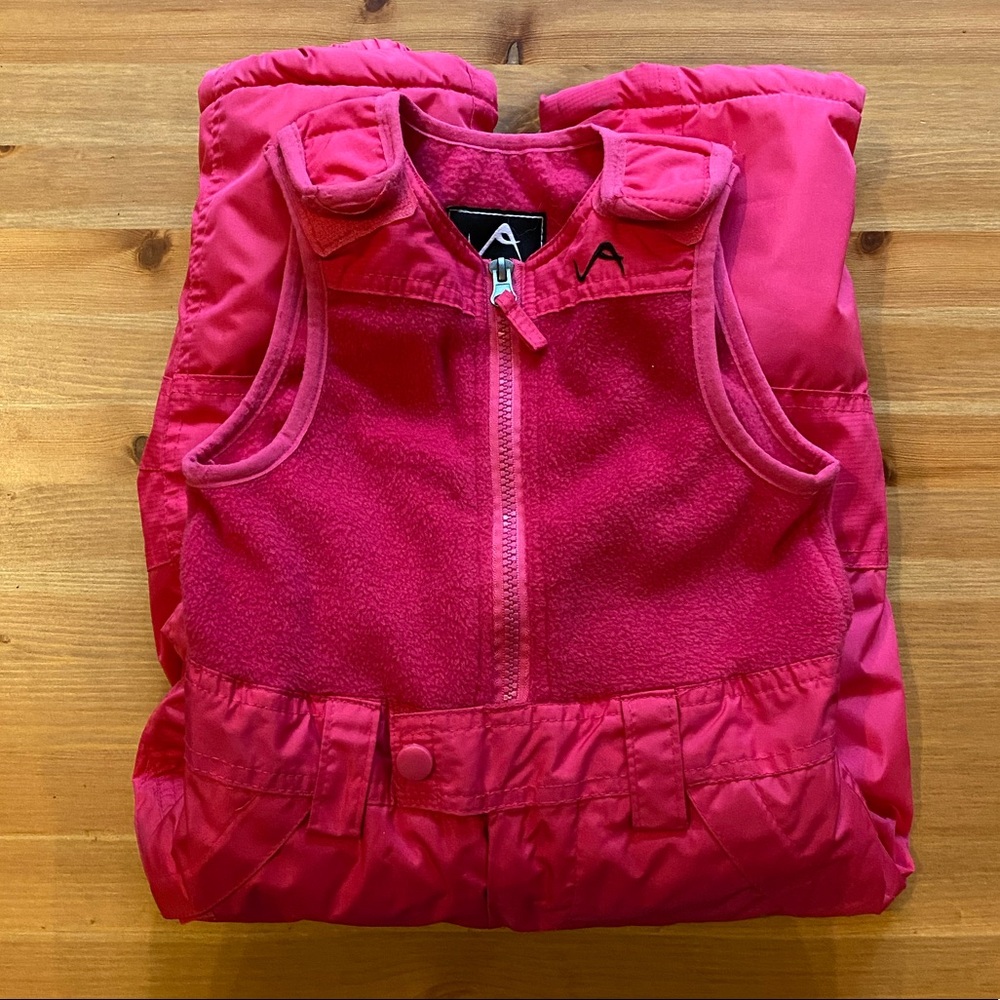 Vertical '9 Toddler Girls Pink Snow Bibs